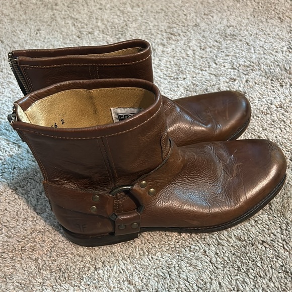 Frye Brown Leather Ankle Boots - Picture 2 of 7